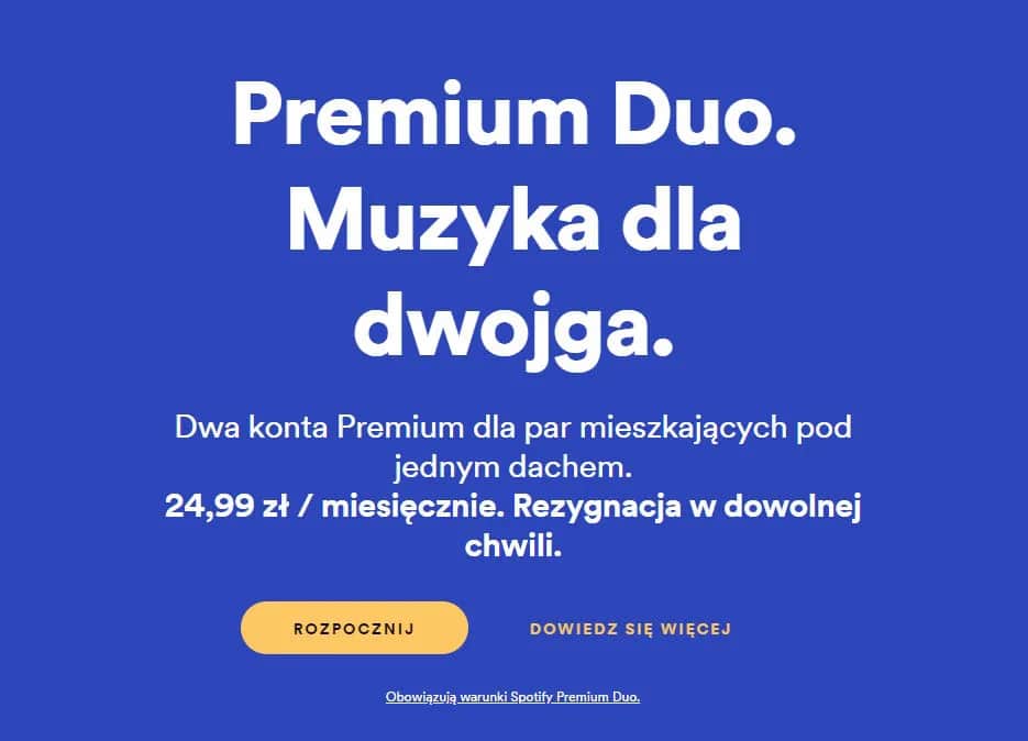 Ile kosztuje Spotify Premium Duo? Sprawdź, czy warto płacić więcej. Ile kosztuje Spotify Premium Duo? Sprawdź, czy warto płacić więcej.